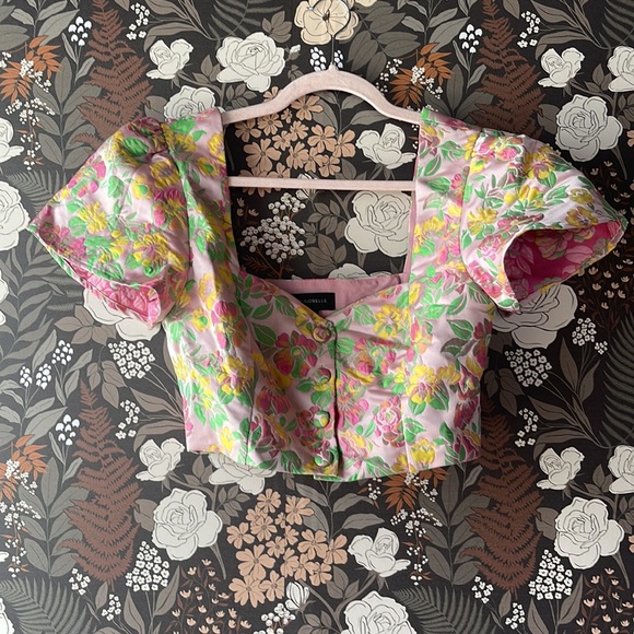 NWOT MAJORELLE Jade top in flamingo pink size small - Picture 5 of 7